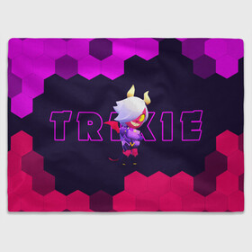 Плед 3D с принтом BRAWL STARS TRIXIE COLETTE , 100% полиэстер | закругленные углы, все края обработаны. Ткань не мнется и не растягивается | brawl | colete | colette | collete | logo | stars | trixi | trixie | бравл | бравла | браво | игра | игры | колетт | колетта | коллет | коллета | лого | логотип | символ | старс | старса | трикси