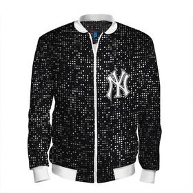 Мужской бомбер 3D с принтом New York Yankees , 100% полиэстер | застегивается на молнию, по бокам два кармана без застежек, по низу бомбера и на воротнике - эластичная резинка | baseball | fashion | game | glitch | new york | sport | бейсбол | игра | мода | нью йорк | спорт