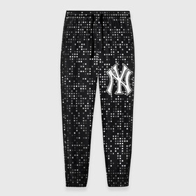 Мужские брюки 3D с принтом New York Yankees , 100% полиэстер | манжеты по низу, эластичный пояс регулируется шнурком, по бокам два кармана без застежек, внутренняя часть кармана из мелкой сетки | Тематика изображения на принте: baseball | fashion | game | glitch | new york | sport | бейсбол | игра | мода | нью йорк | спорт