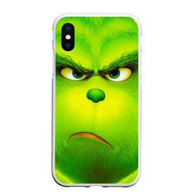 Чехол для iPhone XS Max матовый с принтом Гринч 3D/ The Grinch , Силикон | Область печати: задняя сторона чехла, без боковых панелей | Тематика изображения на принте: the grinch | гринч | для детей | мультфильм | рождество