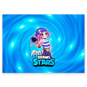 Поздравительная открытка с принтом Penny Brawl Stars , 100% бумага | плотность бумаги 280 г/м2, матовая, на обратной стороне линовка и место для марки
 | Тематика изображения на принте: anime | brawl | brawl stars | brawlstars | brawl_stars | panny | peny | аниме | бравл | бравлстарс | девочка | девочка в шкуре медведя | девушка | манга | пени | пини