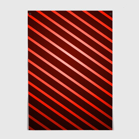 Постер с принтом Lines , 100% бумага
 | бумага, плотность 150 мг. Матовая, но за счет высокого коэффициента гладкости имеет небольшой блеск и дает на свету блики, но в отличии от глянцевой бумаги не покрыта лаком | abstraction | dark | lines | obliquely | red | абстракция | красный | линии | наискось | темный