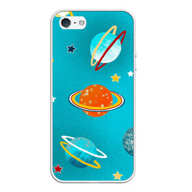 Чехол для iPhone 5/5S матовый с принтом Необычные планеты , Силикон | Область печати: задняя сторона чехла, без боковых панелей | арт | бирюзовый | венера | звезда | звёзды | земля | марс | планета | планеты | рисунок | рисунок карандашом | сатурн | синий