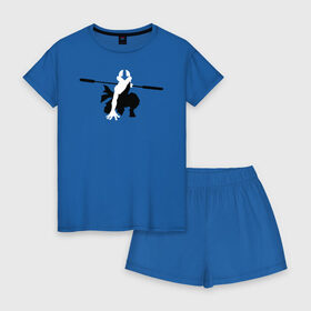 Женская пижама с шортиками хлопок с принтом AVATAR , 100% хлопок | футболка прямого кроя, шорты свободные с широкой мягкой резинкой | aang | avatar | manga | аанг | аватар | аниме | манга