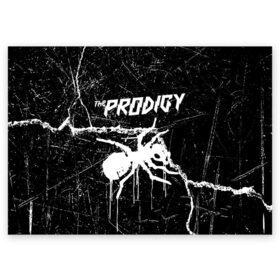 Поздравительная открытка с принтом THE PRODIGY. , 100% бумага | плотность бумаги 280 г/м2, матовая, на обратной стороне линовка и место для марки
 | Тематика изображения на принте: prodigy | the prodigy | дарование | музыка | чудо