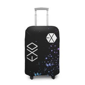 Чехол для чемодана 3D с принтом EXO BAND. , 86% полиэфир, 14% спандекс | двустороннее нанесение принта, прорези для ручек и колес | baekhyun | chanyeol | d.o. | exo | exo band | exo k | exo m | kai | kris | lay | luhan | sehun | suho | tao | xiumin | пэкхён | чен | экзо | эхо