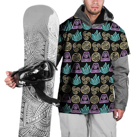 Накидка на куртку 3D с принтом AVATAR , 100% полиэстер |  | Тематика изображения на принте: aang | avatar | manga | аанг | аватар | аниме | манга