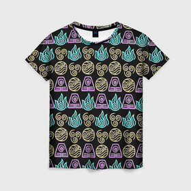 Женская футболка 3D с принтом AVATAR , 100% полиэфир ( синтетическое хлопкоподобное полотно) | прямой крой, круглый вырез горловины, длина до линии бедер | aang | avatar | manga | аанг | аватар | аниме | манга