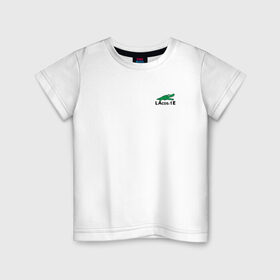 Детская футболка хлопок с принтом LaCosinus , 100% хлопок | круглый вырез горловины, полуприлегающий силуэт, длина до линии бедер | cos | crocodile | аллигатор | косинус | крокодил | крокодильчик | математика | угол