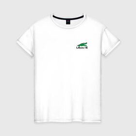Женская футболка хлопок с принтом LaCosinus , 100% хлопок | прямой крой, круглый вырез горловины, длина до линии бедер, слегка спущенное плечо | cos | crocodile | аллигатор | косинус | крокодил | крокодильчик | математика | угол