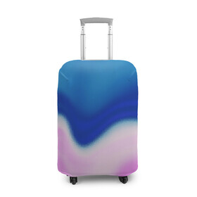 Чехол для чемодана 3D с принтом Воздушный Крем , 86% полиэфир, 14% спандекс | двустороннее нанесение принта, прорези для ручек и колес | blue | cream | gradient | pink | абстрактный | абстракция | вода | волны | гламур | градиент | девочкам | зефирка | краска | краски | красочный | море | мороженое | небеса | нежные | пастельные | перламутровый