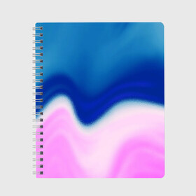 Тетрадь с принтом Воздушный Крем , 100% бумага | 48 листов, плотность листов — 60 г/м2, плотность картонной обложки — 250 г/м2. Листы скреплены сбоку удобной пружинной спиралью. Уголки страниц и обложки скругленные. Цвет линий — светло-серый
 | blue | cream | gradient | pink | абстрактный | абстракция | вода | волны | гламур | градиент | девочкам | зефирка | краска | краски | красочный | море | мороженое | небеса | нежные | пастельные | перламутровый
