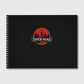 Альбом для рисования с принтом Siren Head , 100% бумага
 | матовая бумага, плотность 200 мг. | siren head | игра | лес | монстр | персонаж | сирена | сиреноголовый | чудовище
