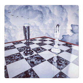 Магнитный плакат 3Х3 с принтом Шахматы , Полимерный материал с магнитным слоем | 9 деталей размером 9*9 см | доска | игра | игровая | игры | короли | король | настольная | настольные | небеса | небо | облака | облако | спорт | туча | тучи | шахматный | шахматы