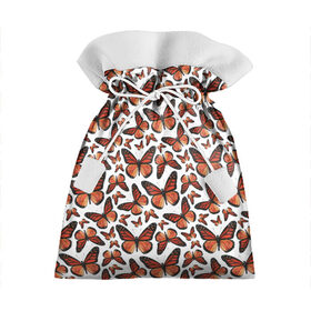 Подарочный 3D мешок с принтом Монарх , 100% полиэстер | Размер: 29*39 см | butterflies | butterfly | pattern | бабочка | монарх | насекомые | оранжевый | паттерн | узор
