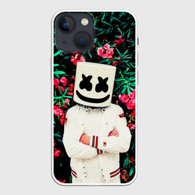 Чехол для iPhone 13 mini с принтом MARSHMELLO ROSES ,  |  | fortnite | marshmallo | marshmallow | marshmello | marshmellow | маршмелло | маршмеллоу | розы | фортнайт