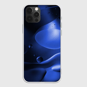 Чехол для iPhone 12 Pro Max с принтом Kally , Силикон |  | abstraction | blue | drops | shapes | surface | абстракция | капли | поверхность | синий | формы