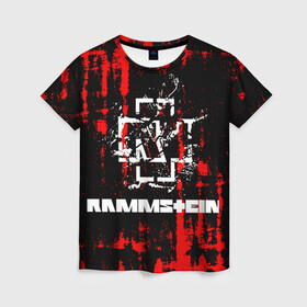 Женская футболка 3D с принтом Rammstein. , 100% полиэфир ( синтетическое хлопкоподобное полотно) | прямой крой, круглый вырез горловины, длина до линии бедер | music | rammstein | rock | индастриал метал | метал группа | музыка | музыкальная группа | немецкая метал группа | рамштайн | рок | хард рок