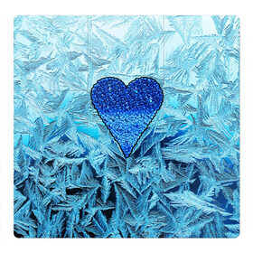 Магнитный плакат 3Х3 с принтом Ледяное сердце , Полимерный материал с магнитным слоем | 9 деталей размером 9*9 см | christmas | frozen | new year | snow | winter | влюбленные | дед мороз | зима | зимний | лед | любимая жена | любовь | мама | новый год | подарок | рождество | сердечки | снег | снежинки | снежная королева | узоры
