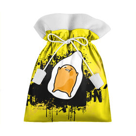 Подарочный 3D мешок с принтом Gudetama , 100% полиэстер | Размер: 29*39 см | Тематика изображения на принте: gudetama | аниме | веселое яйцо | гудетама | стекающее яйцо | яйцо