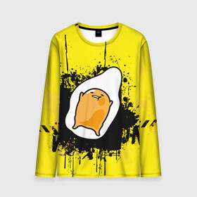 Мужской лонгслив 3D с принтом Gudetama , 100% полиэстер | длинные рукава, круглый вырез горловины, полуприлегающий силуэт | gudetama | аниме | веселое яйцо | гудетама | стекающее яйцо | яйцо