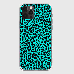 Чехол для iPhone 12 Pro Max с принтом ЛАЗУРНЫЙ ЛЕОПАРД , Силикон |  | гепард | гламур | животные | камуфляж | лазурь | леопард | морской | паттерн | пятна | синий