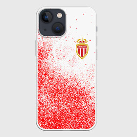 Чехол для iPhone 13 mini с принтом MONACO. ,  |  | fc | football | football club | france | monaco | sport | нико ковач | спорт | уефа | униформа | фк | фк монако | франция | французская лига 1 | французский футбольный клуб | футбол | фут