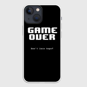 Чехол для iPhone 13 mini с принтом UNDERTALE GAME OVER ,  |  | Тематика изображения на принте: sans | undertale | андертале | андертейл | игра | подземная история | подземная сказка | санс | ундертале