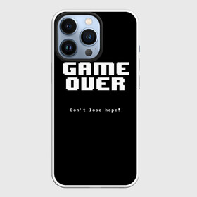 Чехол для iPhone 13 Pro с принтом UNDERTALE GAME OVER ,  |  | Тематика изображения на принте: sans | undertale | андертале | андертейл | игра | подземная история | подземная сказка | санс | ундертале