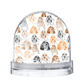 Снежный шар с принтом Миленькие собачки , Пластик | Изображение внутри шара печатается на глянцевой фотобумаге с двух сторон | милые собачки | нарисованные собачки | пес | песик | собака | собаки