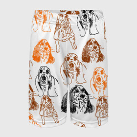 Детские спортивные шорты 3D с принтом Миленькие собачки ,  100% полиэстер
 | пояс оформлен широкой мягкой резинкой, ткань тянется
 | милые собачки | нарисованные собачки | пес | песик | собака | собаки