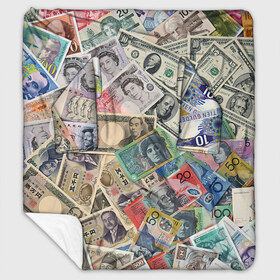 Плед с рукавами с принтом Деньги , 100% полиэстер | Закругленные углы, все края обработаны. Ткань не мнется и не растягивается. Размер 170*145 | арт | банкноты | валюта | деньги | доллары | зеленый | иена | красный | серый | синий | фунт стерлингов | юани