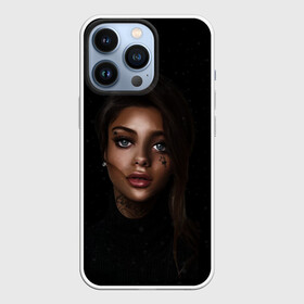 Чехол для iPhone 13 Pro с принтом Girl DARK ,  |  | Тематика изображения на принте: dark | girl | девушка | звезда | инсомния | тату | татуировка