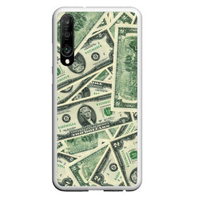 Чехол для Honor P30 с принтом Доллар , Силикон | Область печати: задняя сторона чехла, без боковых панелей | Тематика изображения на принте: 100 долларов | арт | банкноты | валюта | деньги | доллар | зеленый | рисунок | сто | сто долларов
