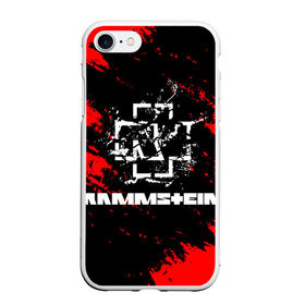 Чехол для iPhone 7/8 матовый с принтом Rammstein. , Силикон | Область печати: задняя сторона чехла, без боковых панелей | music | rammstein | rock | индастриал метал | метал группа | музыка | музыкальная группа | немецкая метал группа | рамштайн | рок | хард рок