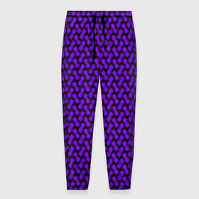 Мужские брюки 3D с принтом Dorri , 100% полиэстер | манжеты по низу, эластичный пояс регулируется шнурком, по бокам два кармана без застежек, внутренняя часть кармана из мелкой сетки | abstraction | pattern | purple | shapes | абстракция | паттерн | фиолетовый | формы