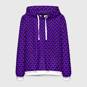 Мужская толстовка 3D с принтом Dorri , 100% полиэстер | двухслойный капюшон со шнурком для регулировки, мягкие манжеты на рукавах и по низу толстовки, спереди карман-кенгуру с мягким внутренним слоем. | abstraction | pattern | purple | shapes | абстракция | паттерн | фиолетовый | формы