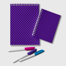 Блокнот с принтом Dorri , 100% бумага | 48 листов, плотность листов — 60 г/м2, плотность картонной обложки — 250 г/м2. Листы скреплены удобной пружинной спиралью. Цвет линий — светло-серый
 | abstraction | pattern | purple | shapes | абстракция | паттерн | фиолетовый | формы