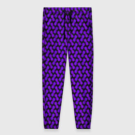 Женские брюки 3D с принтом Dorri , полиэстер 100% | прямой крой, два кармана без застежек по бокам, с мягкой трикотажной резинкой на поясе и по низу штанин. В поясе для дополнительного комфорта — широкие завязки | abstraction | pattern | purple | shapes | абстракция | паттерн | фиолетовый | формы