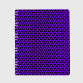 Тетрадь с принтом Dorri , 100% бумага | 48 листов, плотность листов — 60 г/м2, плотность картонной обложки — 250 г/м2. Листы скреплены сбоку удобной пружинной спиралью. Уголки страниц и обложки скругленные. Цвет линий — светло-серый
 | abstraction | pattern | purple | shapes | абстракция | паттерн | фиолетовый | формы