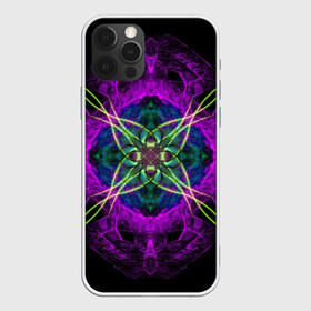 Чехол для iPhone 12 Pro Max с принтом Terol , Силикон |  | abstraction | colorful | fractal | geometry | mandala | neon | pattern | pink | sacral | абстракция | геометрия | неон | разноцветный | розовый | сакральный | узор | фрактал