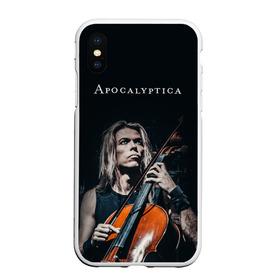 Чехол для iPhone XS Max матовый с принтом Apocalyptica , Силикон | Область печати: задняя сторона чехла, без боковых панелей | apocalyptica | eicca toppinen | finland | helsenki | metall | metallica | rock | апоклиптика | виолончель | рок | симфонический рок | финляндия | эйкка топпинен