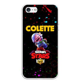 Чехол для iPhone 5/5S матовый с принтом BRAWL STARS COLETTE. , Силикон | Область печати: задняя сторона чехла, без боковых панелей | Тематика изображения на принте: 8 bit | brawl stars | colette | crow | gale | leon | max | mecha | mecha crow | mr.p | sally leon | shark | tara | virus 8 bit | werewolf leon | акула | берли | бравл старс | ворон | коллет | макс | оборотень