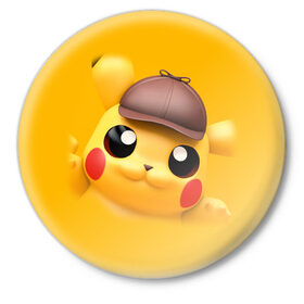 Значок с принтом Pikachu Pika Pika ,  металл | круглая форма, металлическая застежка в виде булавки | pika | pikachu | аниме | детская | детям | игры | молния | мышка | мышь | пика | пикачу | покемон | покемоны