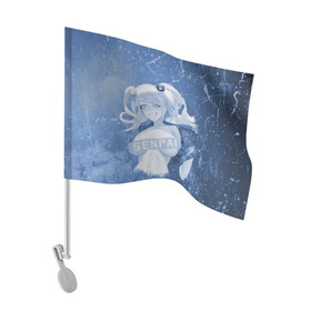 Флаг для автомобиля с принтом Джунко Эношима , 100% полиэстер | Размер: 30*21 см | danganronpa | enoshima | junko | аниме | данганронпа | джунко эношима | сенпай