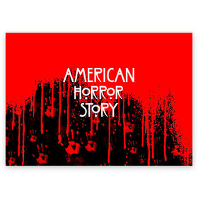 Поздравительная открытка с принтом American Horror Story. , 100% бумага | плотность бумаги 280 г/м2, матовая, на обратной стороне линовка и место для марки
 | american horror story | netflix | американ хоррор стори | американская история ужасов | драма | загадочные события | кино | мини сериал | нетфликс | очень странные дела | сериалы | триллер | ужасы | фантастика