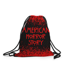 Рюкзак-мешок 3D с принтом American Horror Story. , 100% полиэстер | плотность ткани — 200 г/м2, размер — 35 х 45 см; лямки — толстые шнурки, застежка на шнуровке, без карманов и подкладки | 