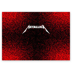 Поздравительная открытка с принтом Metallica. , 100% бумага | плотность бумаги 280 г/м2, матовая, на обратной стороне линовка и место для марки
 | metallica | music | rock | американская рок группа | метал группа | металлика | музыка | рок | рок группа | трэш метал | хеви метал