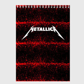 Скетчбук с принтом Metallica , 100% бумага
 | 48 листов, плотность листов — 100 г/м2, плотность картонной обложки — 250 г/м2. Листы скреплены сверху удобной пружинной спиралью | metallica | music | rock | американская рок группа | метал группа | металлика | музыка | рок | рок группа | трэш метал | хеви метал