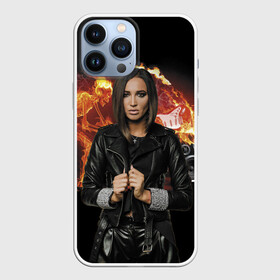 Чехол для iPhone 13 Pro Max с принтом Olga Buzova ,  |  | celebrity | eyes | face | fire | flame | guitar | hands | lips | rock | skeleton | skull | star | view | взгляд | гитара | глаза | губы | звезда | знаменитость | лицо | огонь | пламя | рок | руки | скелет | череп